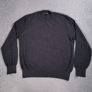 Brooks Brothers Sweater Mens XL Brookstech Merino Wool Gray Preppy Pullover